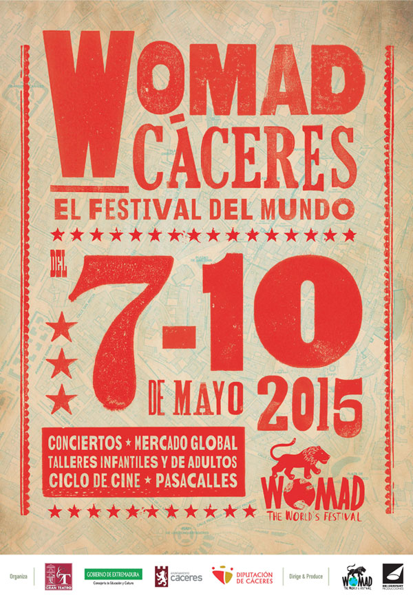 Cartel WOMAD Cáceres 2015