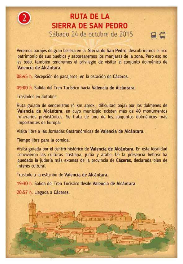 Ruta de la Sierra de San Pedro, Trenes Turísticos Extremadura.