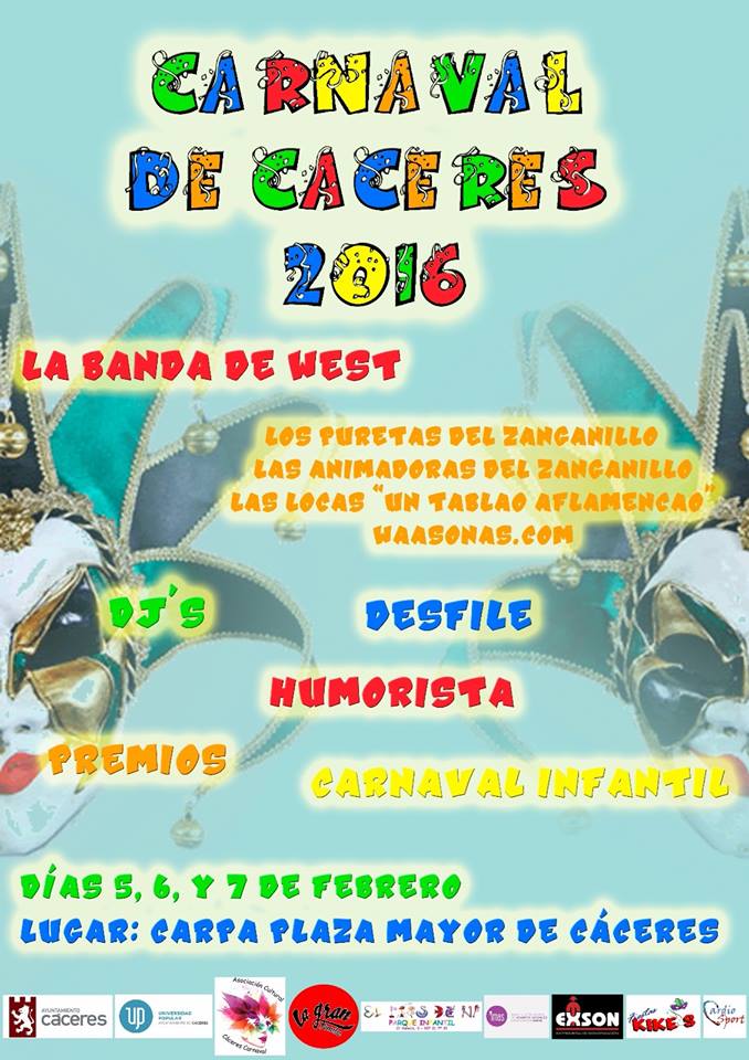 Cartel Carnaval Cáceres 2016